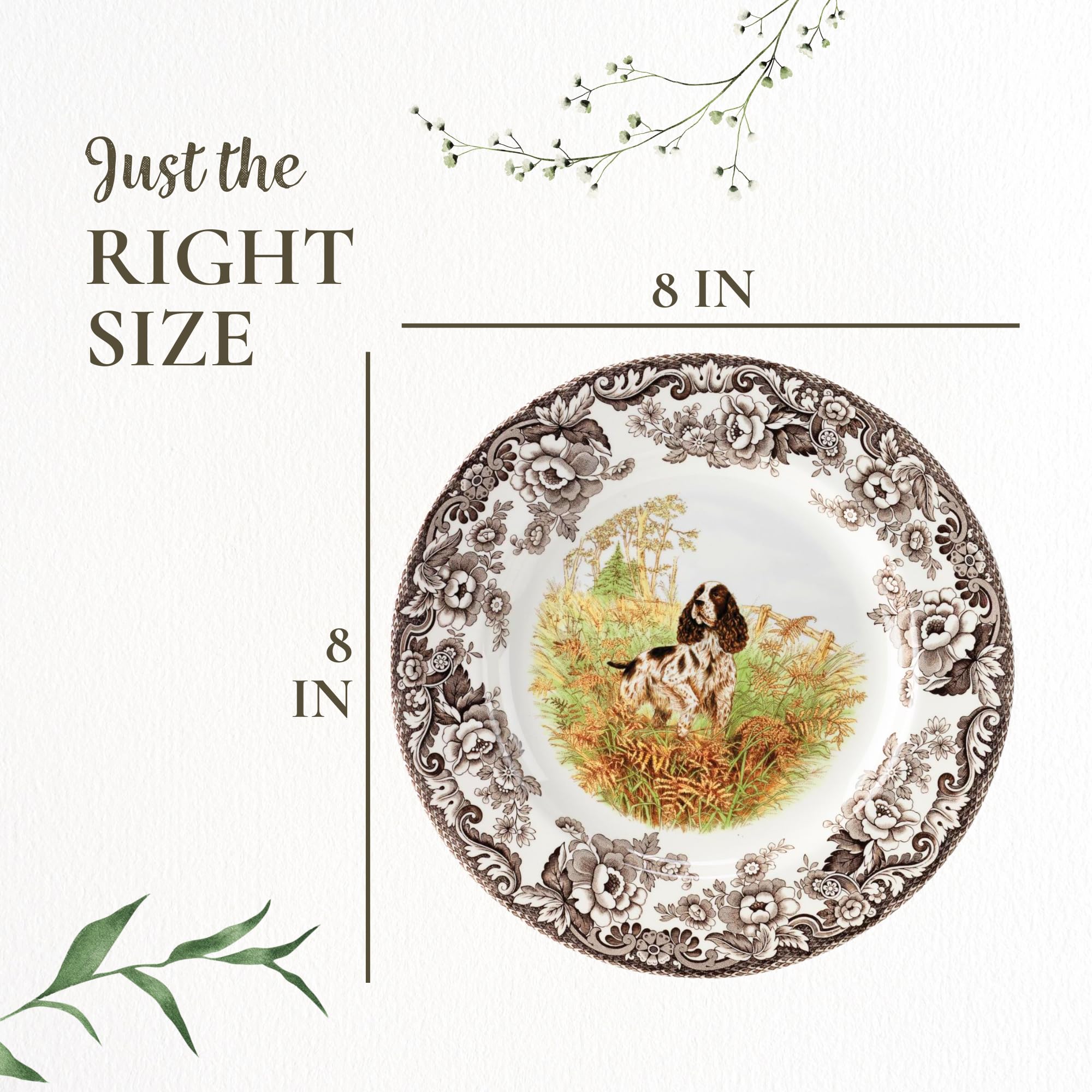 英国アンティークプレート　SPODE’S JEWEL 　27cmx2枚 Amazon.com | Spode Woodland Hunting Dogs English Springer Spaniel